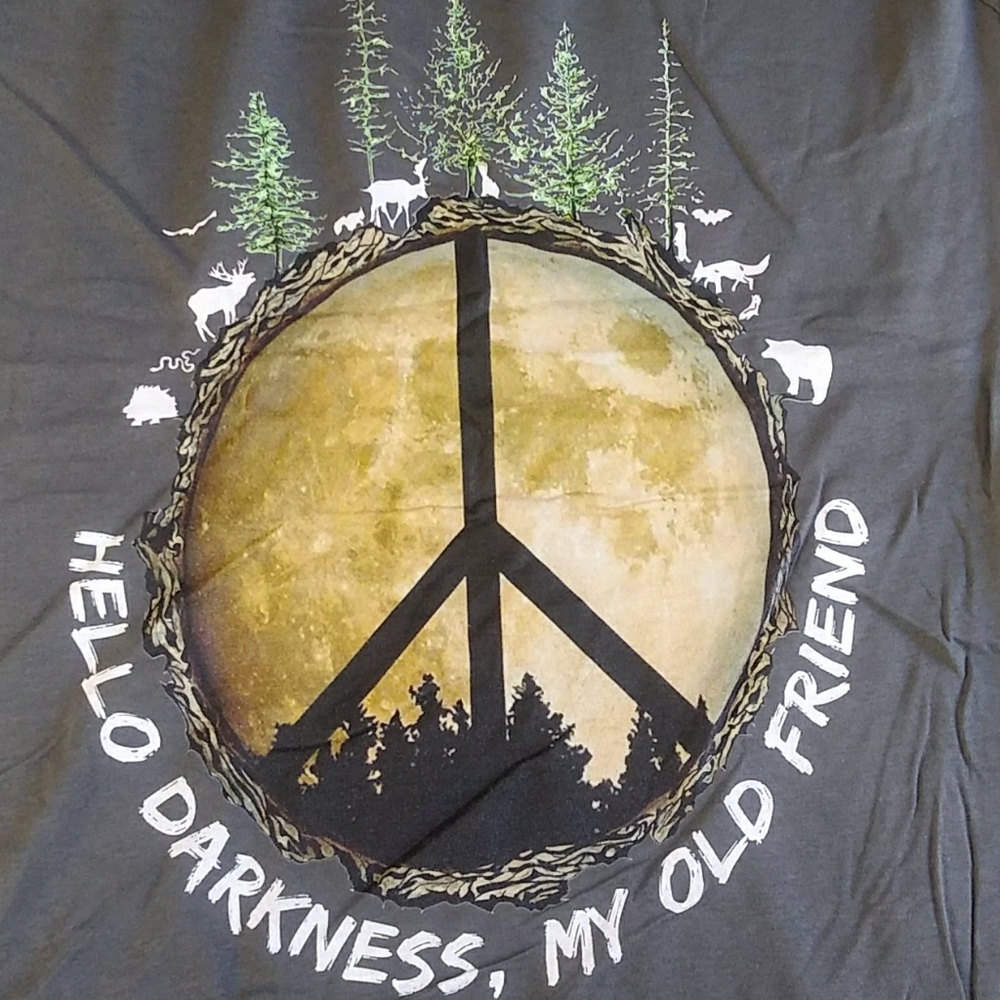 Hello Darkness V-Neck Graphic Tee